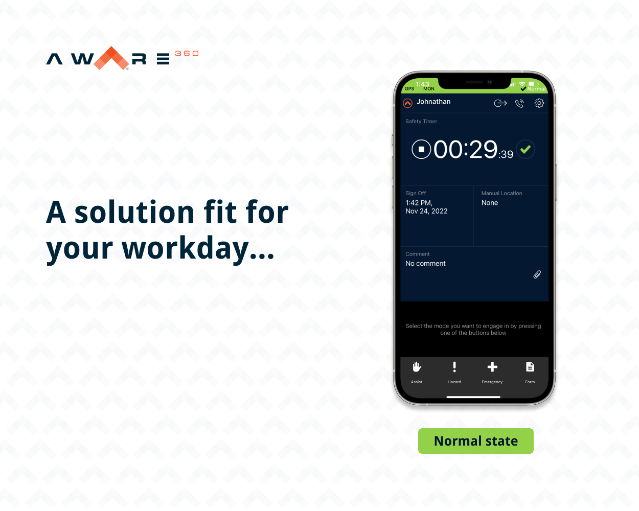 screenshot of Aware360 Suite